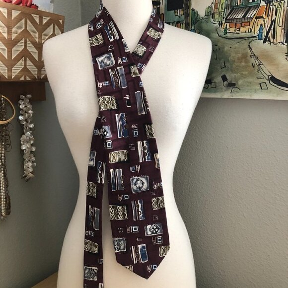 Hickey Freeman Hand Sewn Italian Silk Necktie - Picture 1 of 5